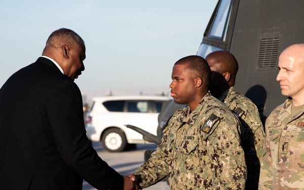 Secretary of Defense Visits and Honors Coalition Forces