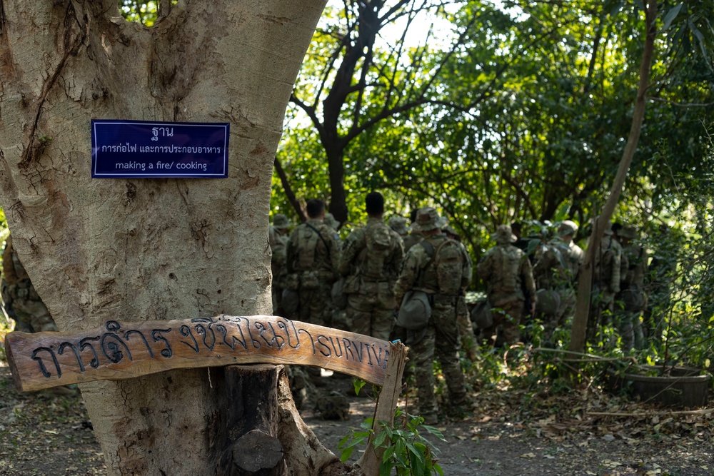 Task Force Ghost, Royal Thai Army attend Jungle Warfare Training during Cobra Gold 23