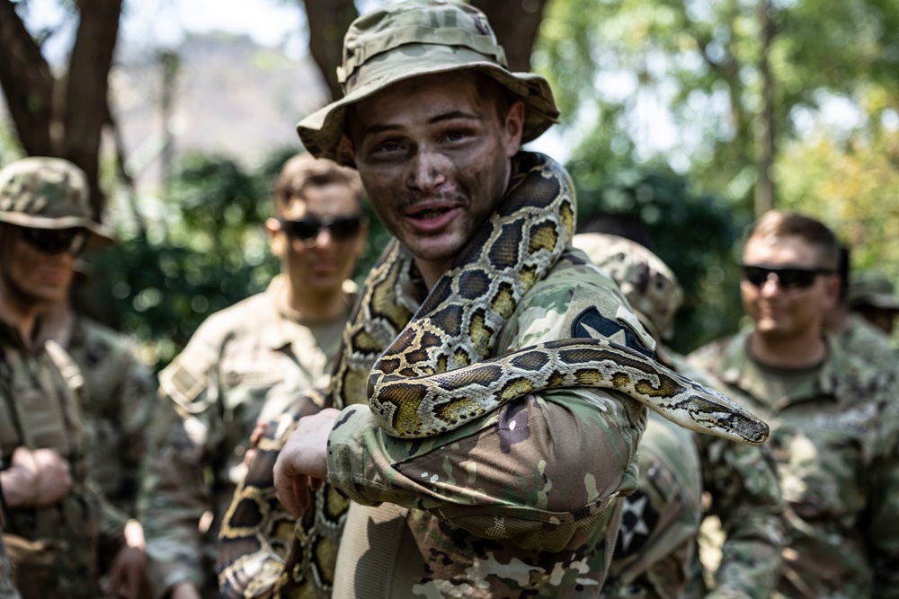 Task Force Ghost, Royal Thai Army attend Jungle Warfare Training during Cobra Gold 23