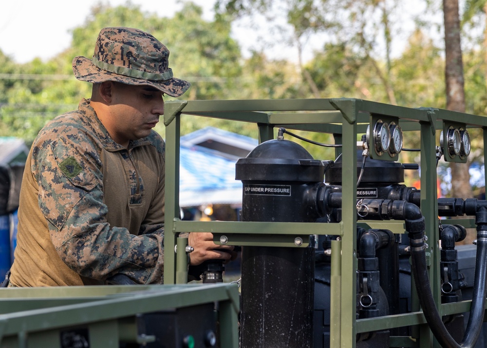 CLB 13 sets up an water purification system for CG23