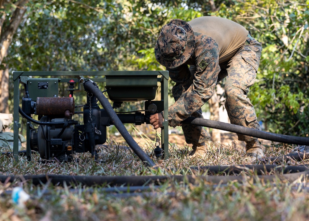 CLB 13 sets up an water purification system for CG23