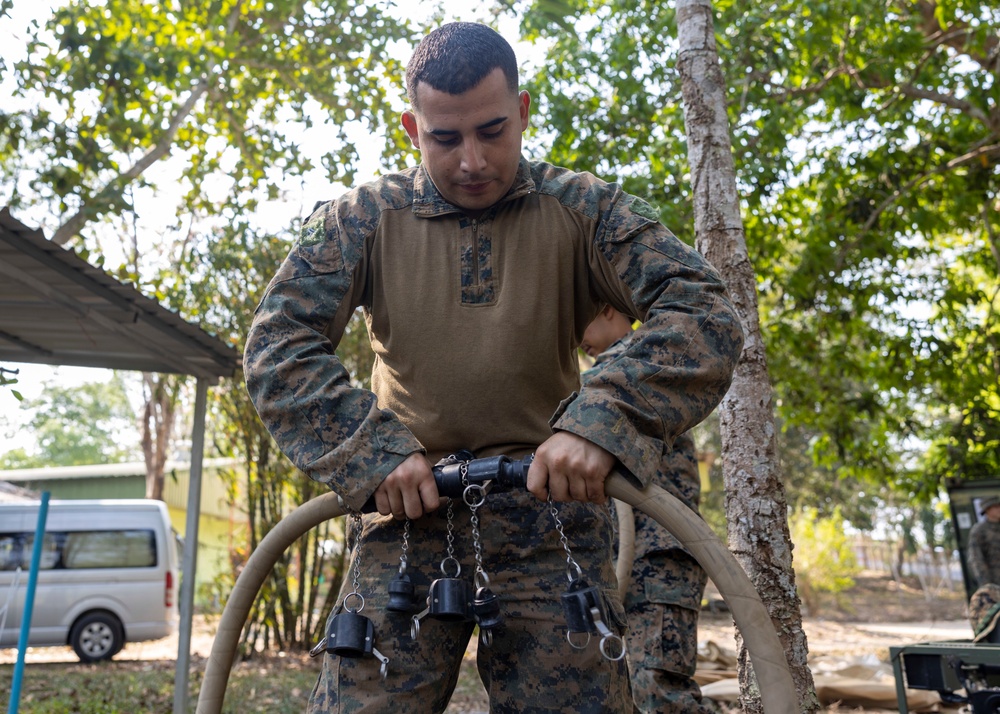 CLB 13 sets up an water purification system for CG23