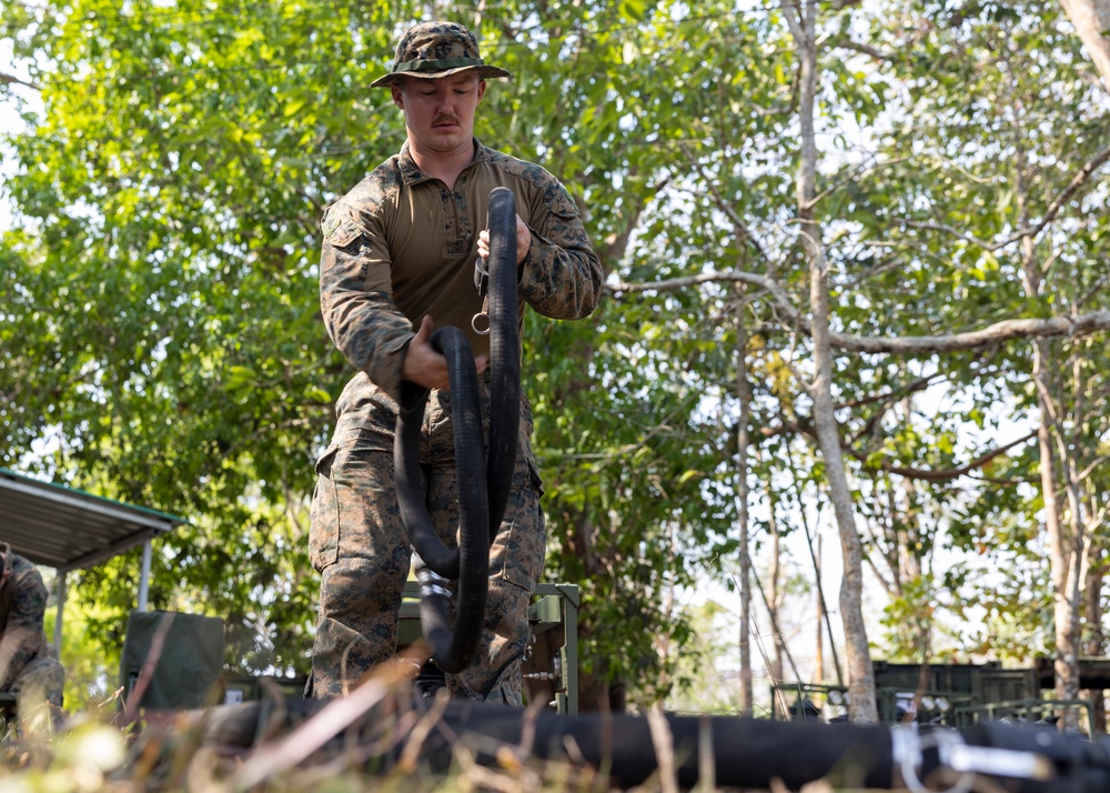 CLB 13 sets up an water purification system for CG23