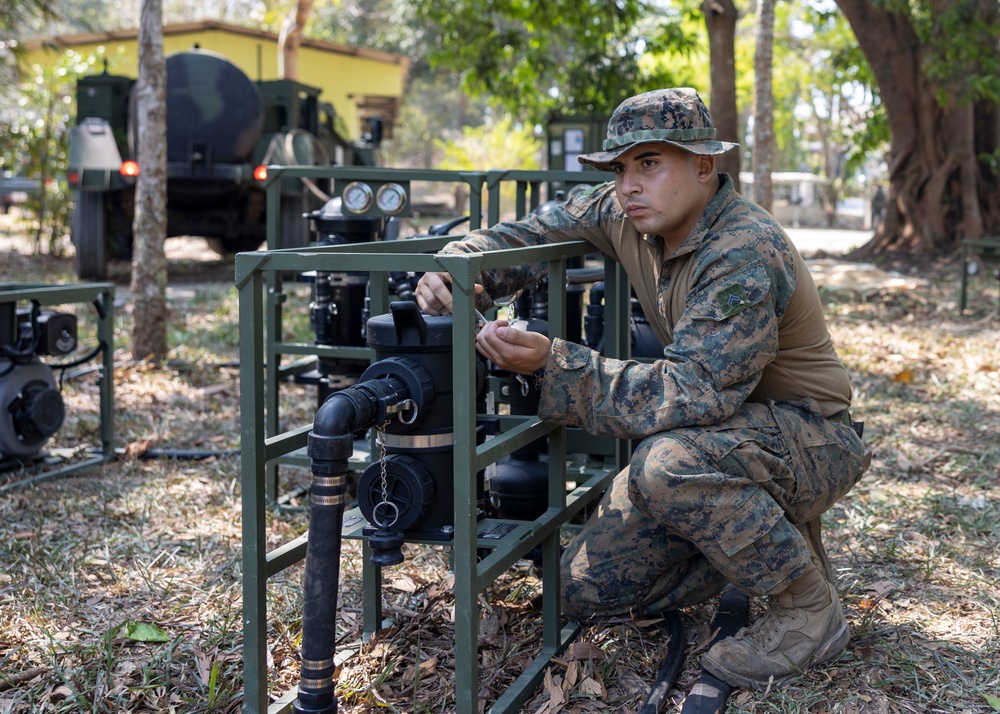 CLB 13 sets up an water purification system for CG23