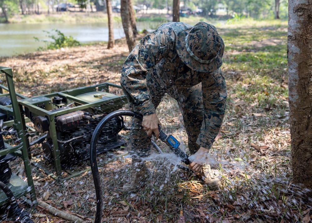 CLB 13 sets up an water purification system for CG23