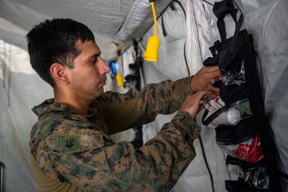 US Navy Corpsmen set up STP