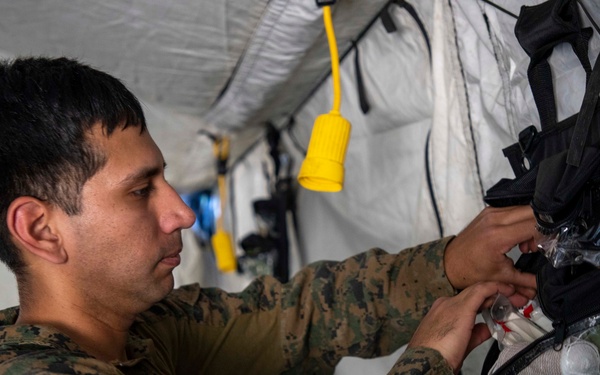 US Navy Corpsmen set up STP