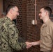 Musician 1st Class Jon Fontan is pinned upon arrival at U.S. Navy Band