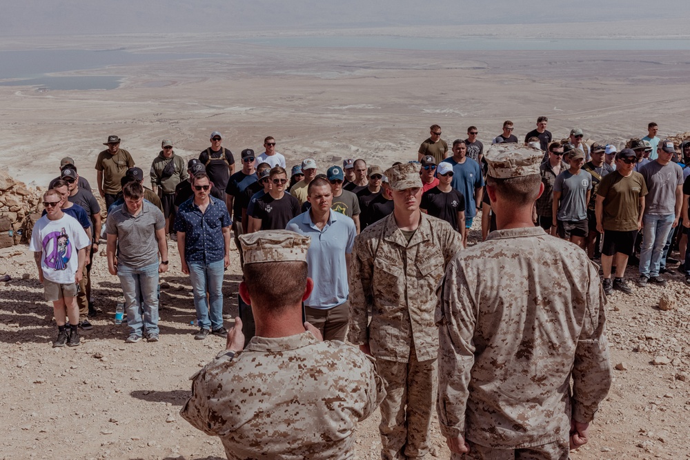 2nd AABn Marines visit Masada National Park during Intrepid Maven 23.2
