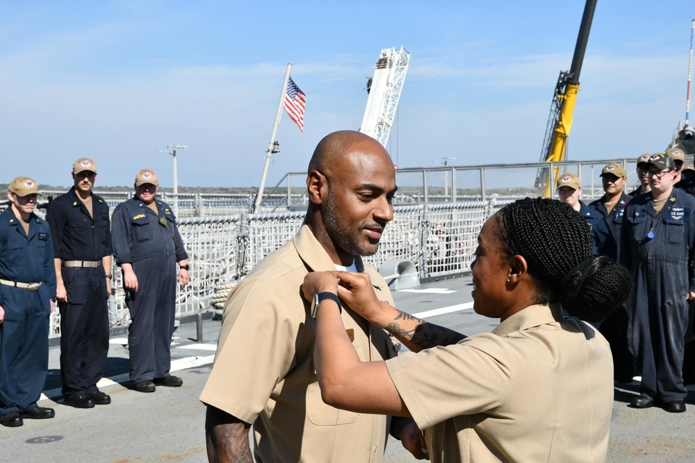 Navy Husband and Wife Promoted to Command Master Chief