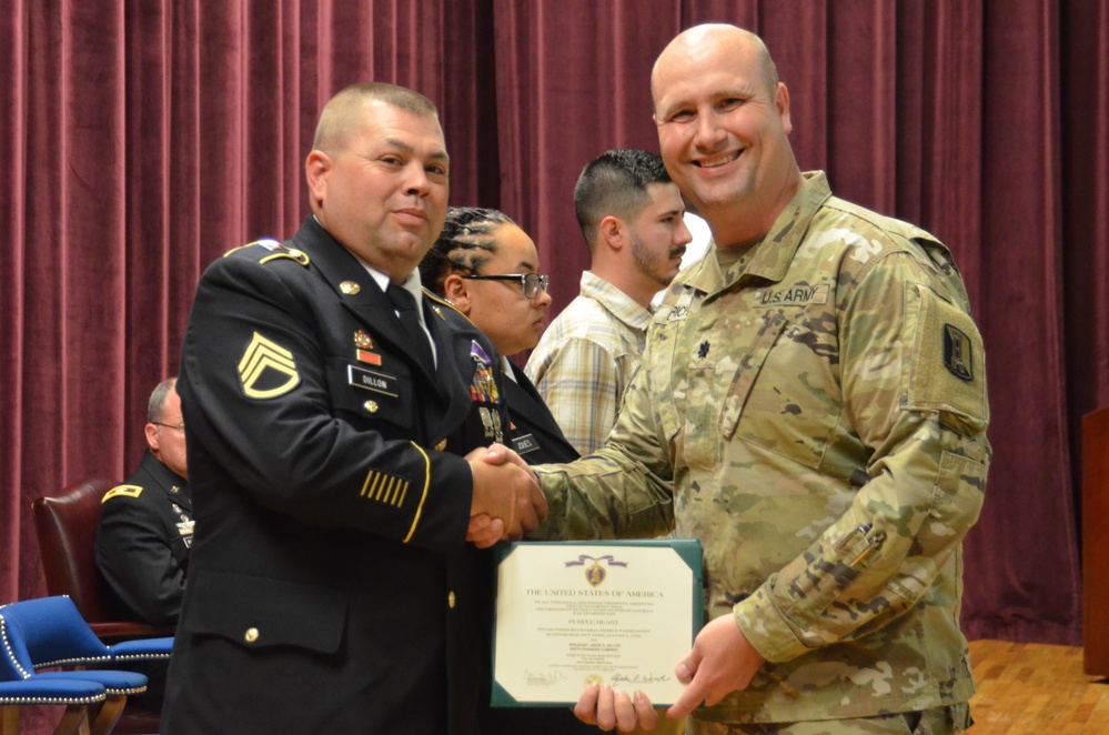 890th Engineer Battalion Hosts Purple Heart Ceremony