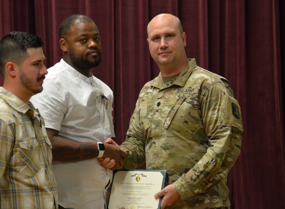 890th Engineer Battalion Hosts Purple Heart Ceremony