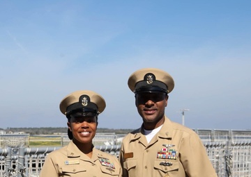 Navy Husband and Wife Promoted to Command Master Chief