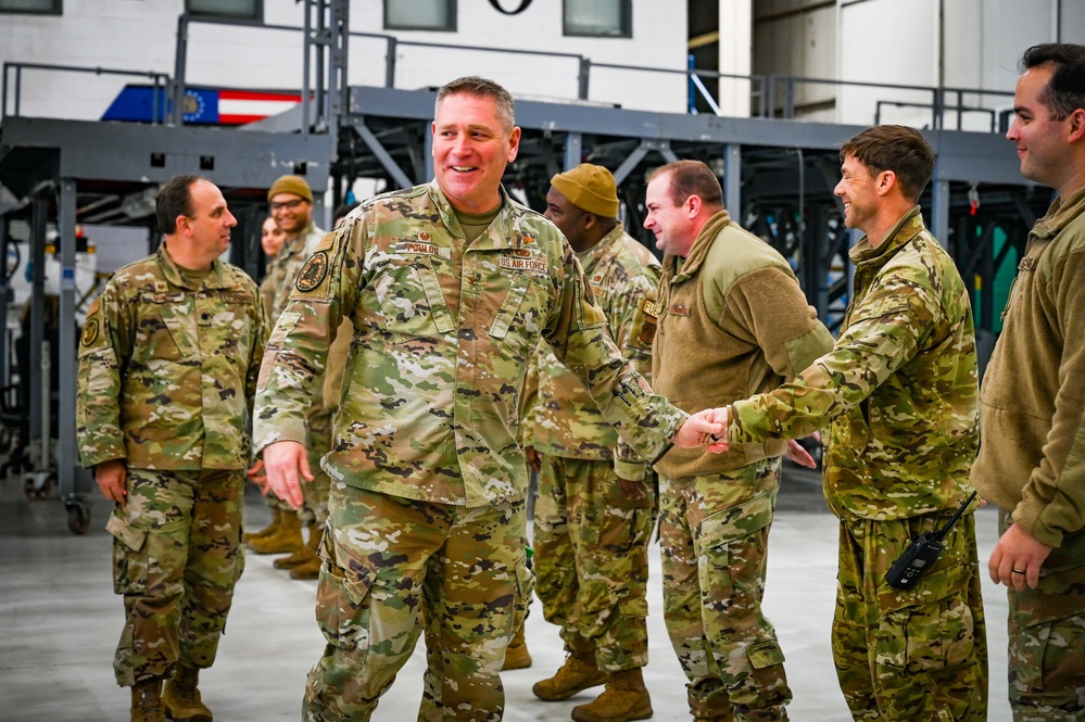 165th Maintenance Group commander final salute reception line