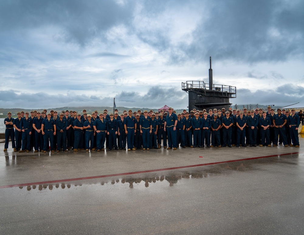 USS Key West Pose for a Command Photo