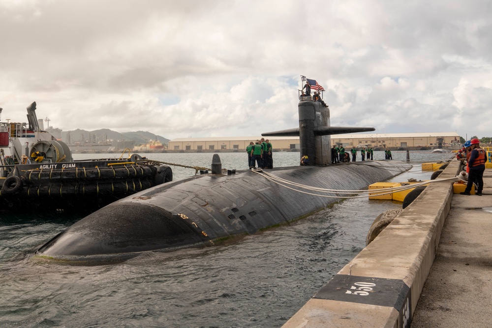 USS Key West departs Guam after 10 years Forward Deployed