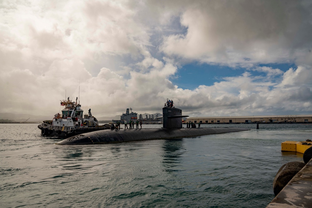 USS Key West departs Guam after 10 years Forward Deployed