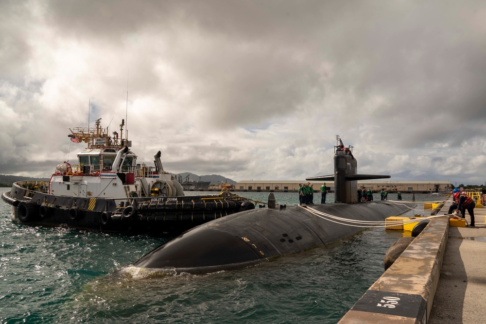 USS Key West departs Guam after 10 years Forward Deployed