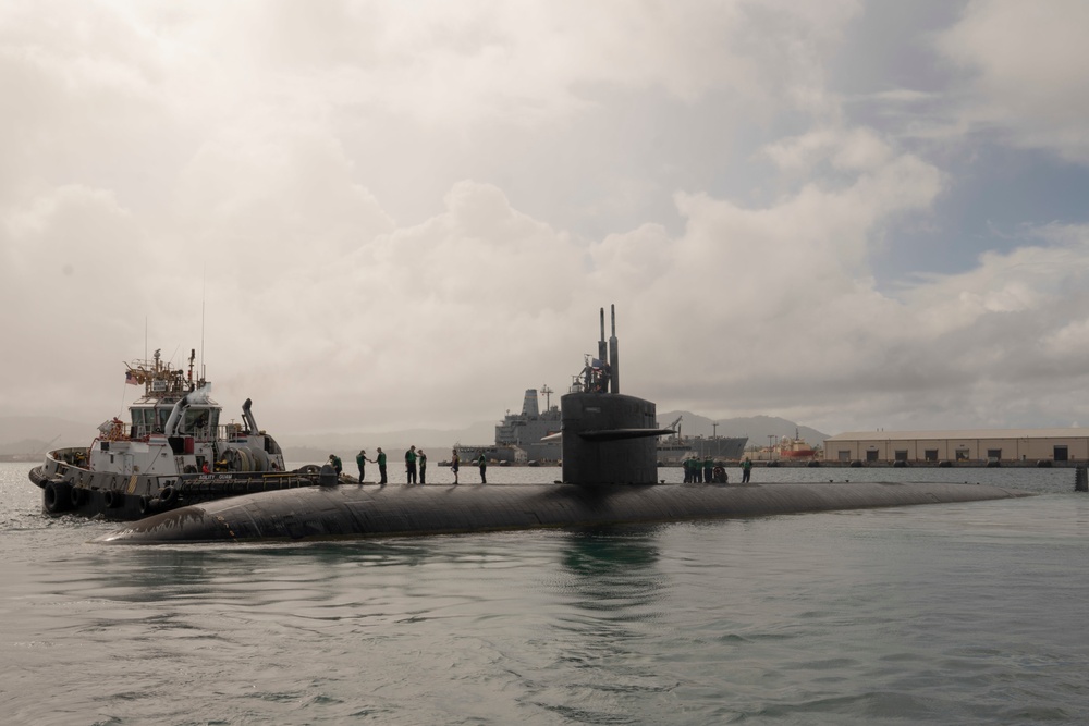 USS Key West departs Guam after 10 years Forward Deployed