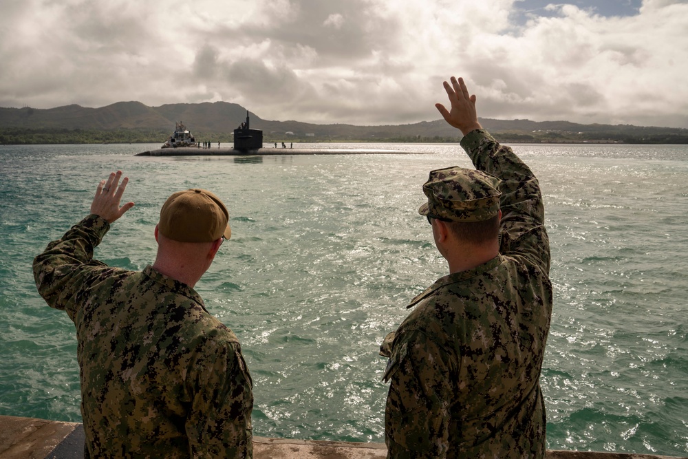 USS Key West Departs Guam after 10 years Forward Deployed