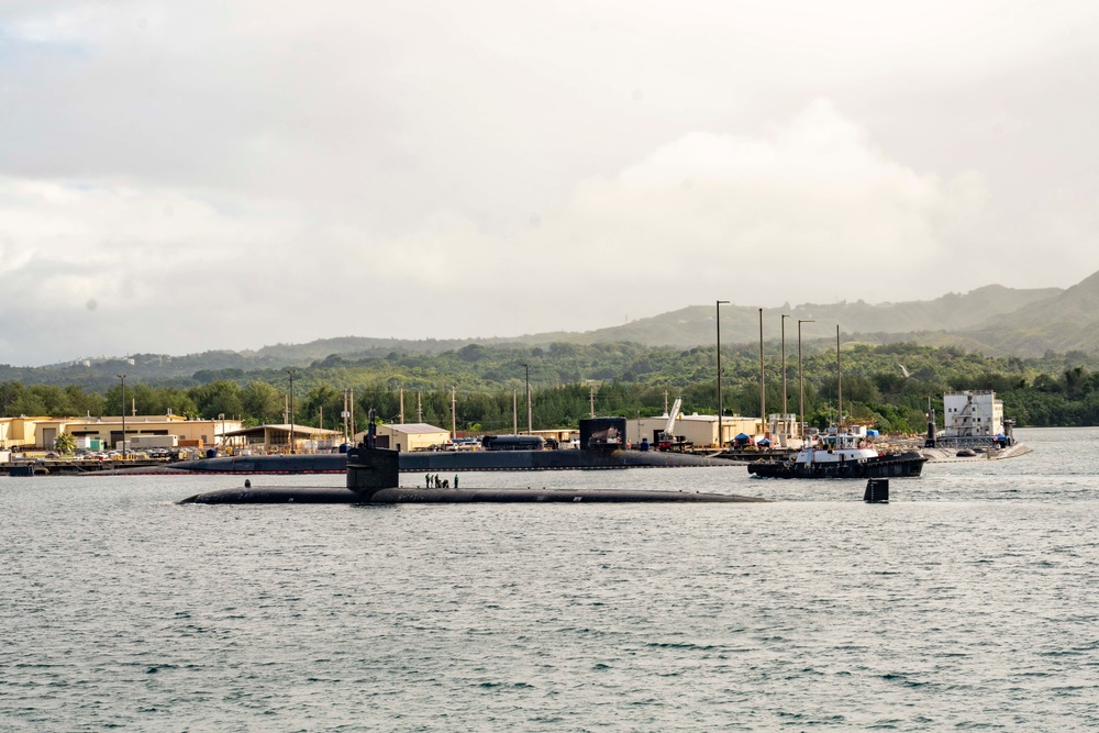 USS Key West Departs Guam after 10 years Forward Deployed