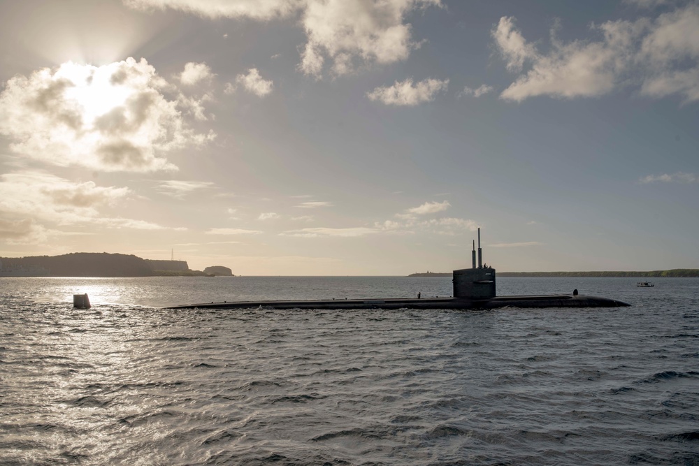 USS Key West Departs Guam after 10 years Forward Deployed