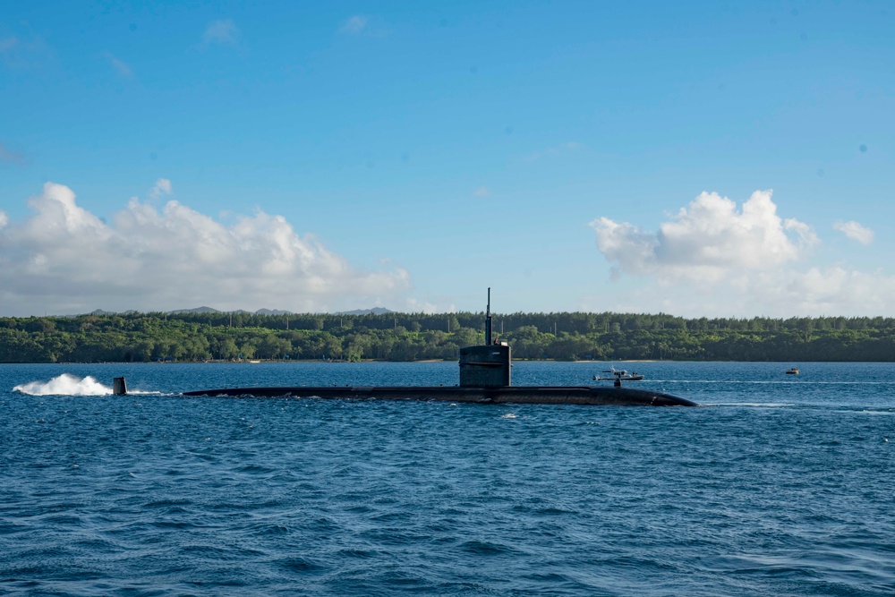 USS Key West Departs Guam after 10 years Forward Deployed