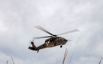 C Co, 1-126th Aviation Regiment MEDEVAC conduct hoist qualification training