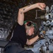 USS Charleston conducts helicopter maintenance in the Strait of Malacca