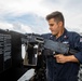 USS Charleston conducts weapons systems maintenance in the Strait of Malacca