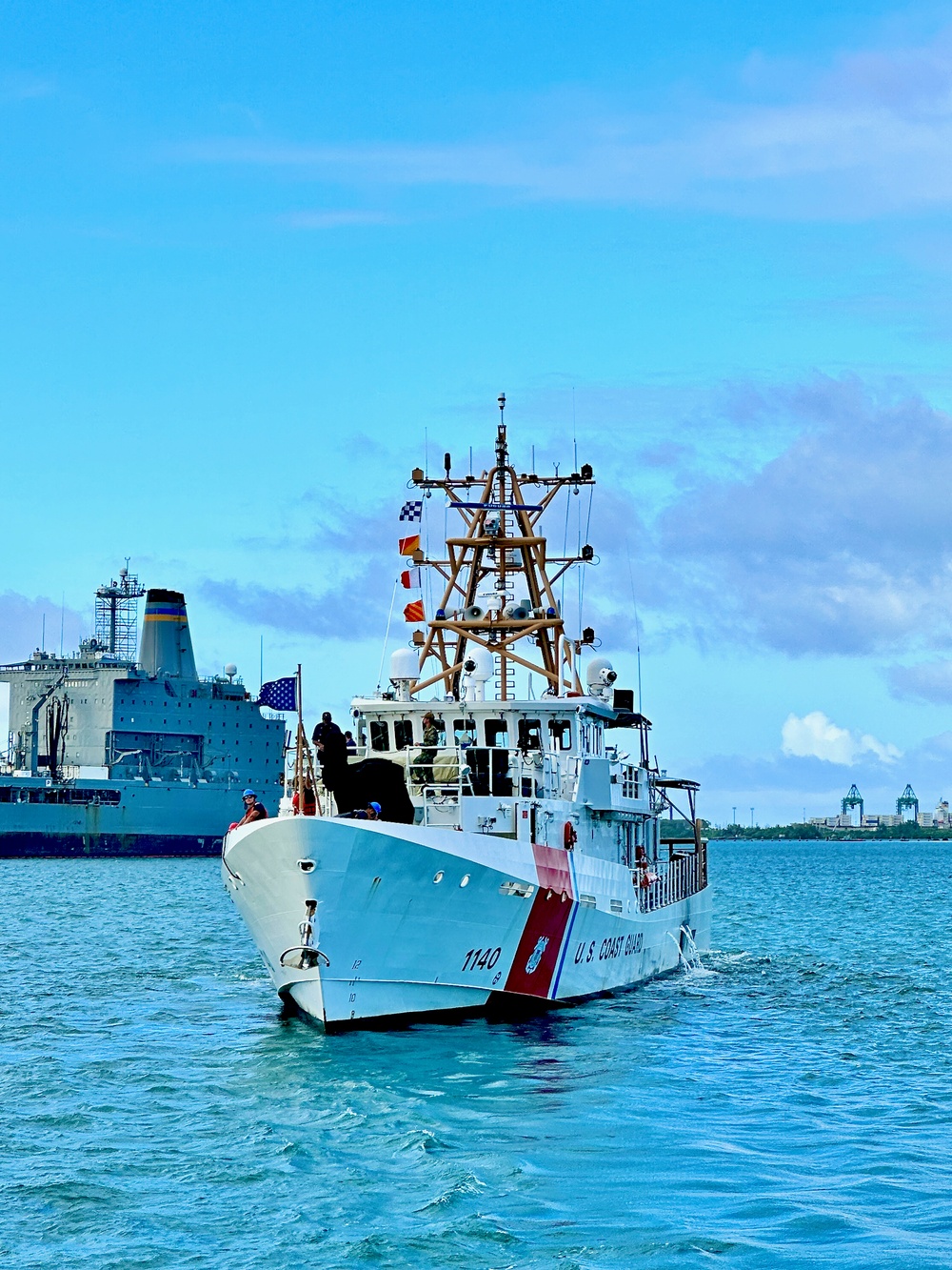 Operation Rematau: USCGC Oliver Henry (WPC 1140) takes donations for Yap State