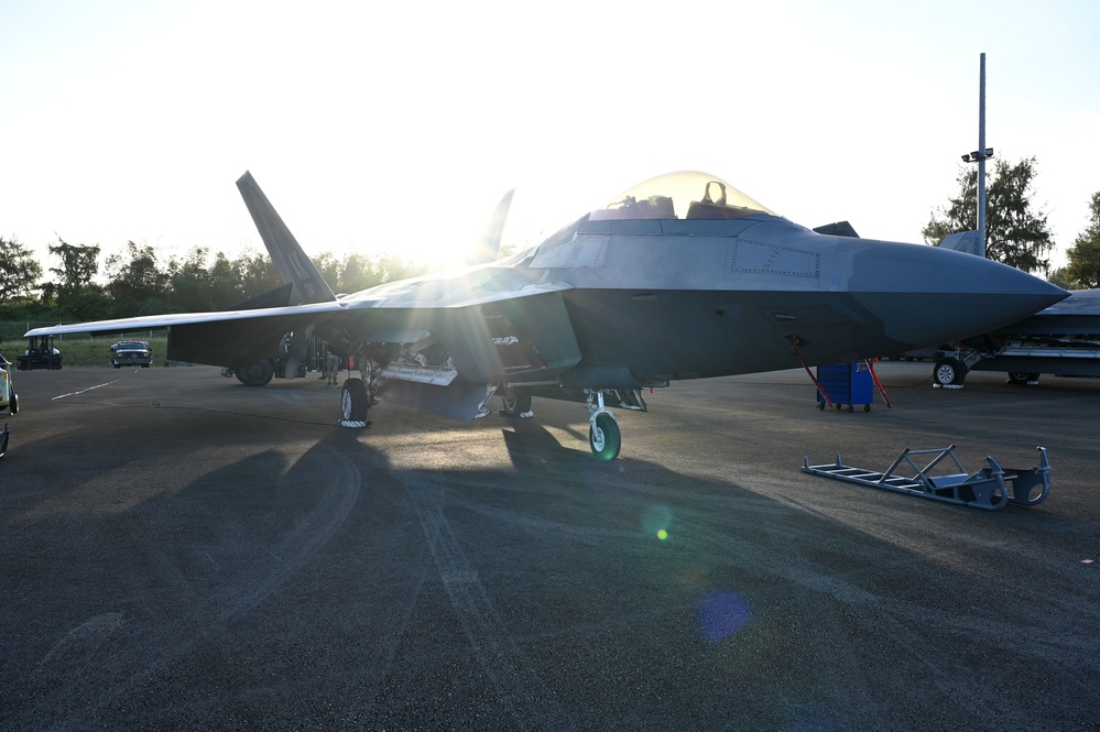 F-22 Raptors launch, land during AR 23-1