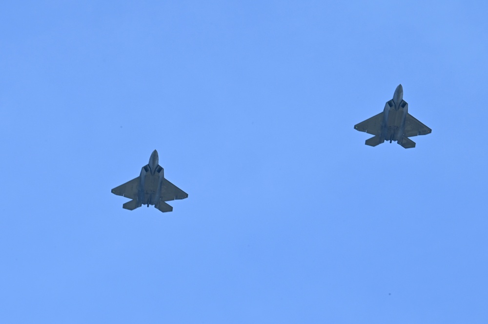 F-22 Raptors launch, land during AR 23-1