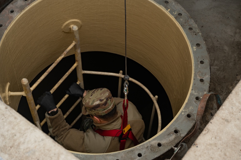 Stepping inside a jet fuel storage tank