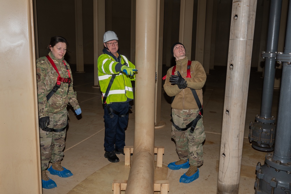 Stepping inside a jet fuel storage tank