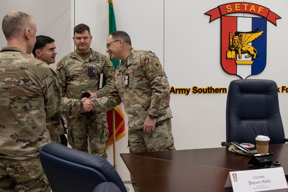 SETAF-AF leadership welcomes Michigan National Guard's Adjutant General