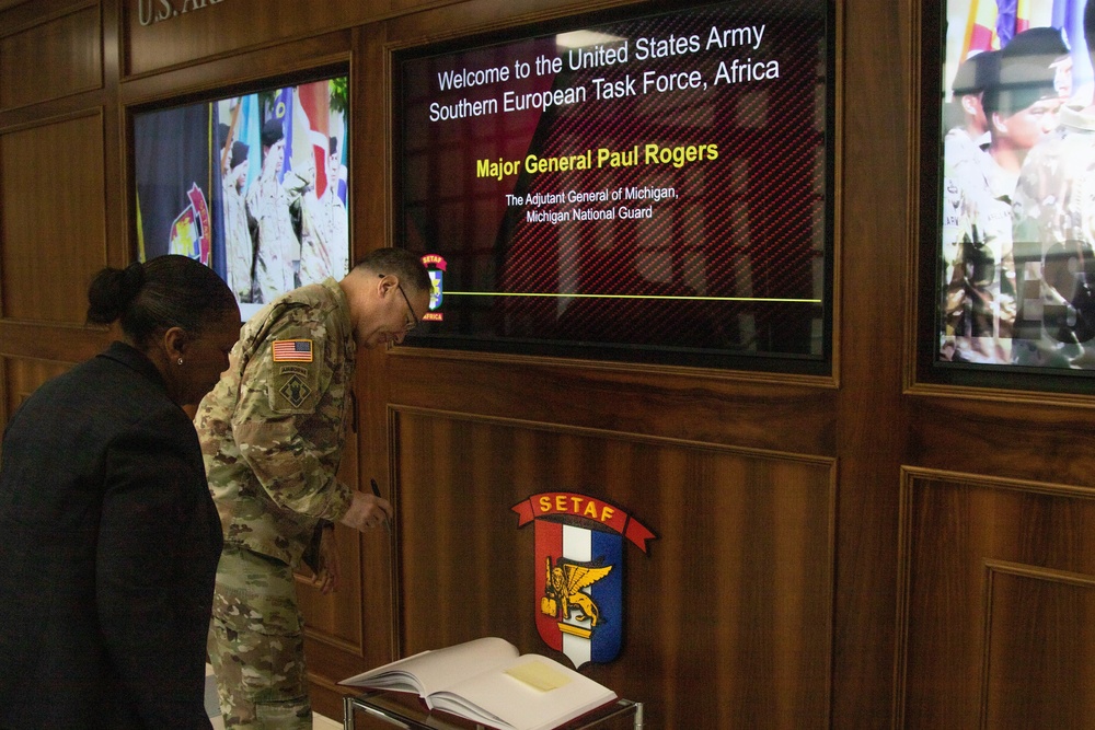 SETAF-AF leadership welcomes Michigan National Guard's Adjutant General