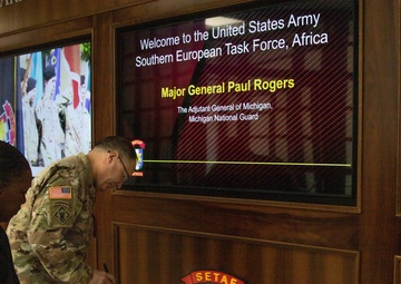 SETAF-AF leadership welcomes Michigan National Guard's Adjutant General