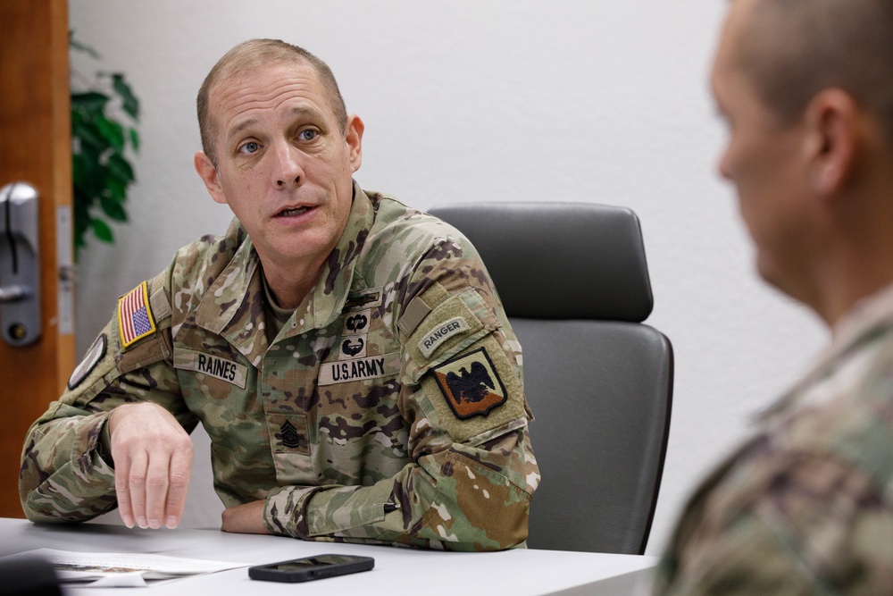 CSM Raines tours WAATS, meets with AZ ARNG Soldiers