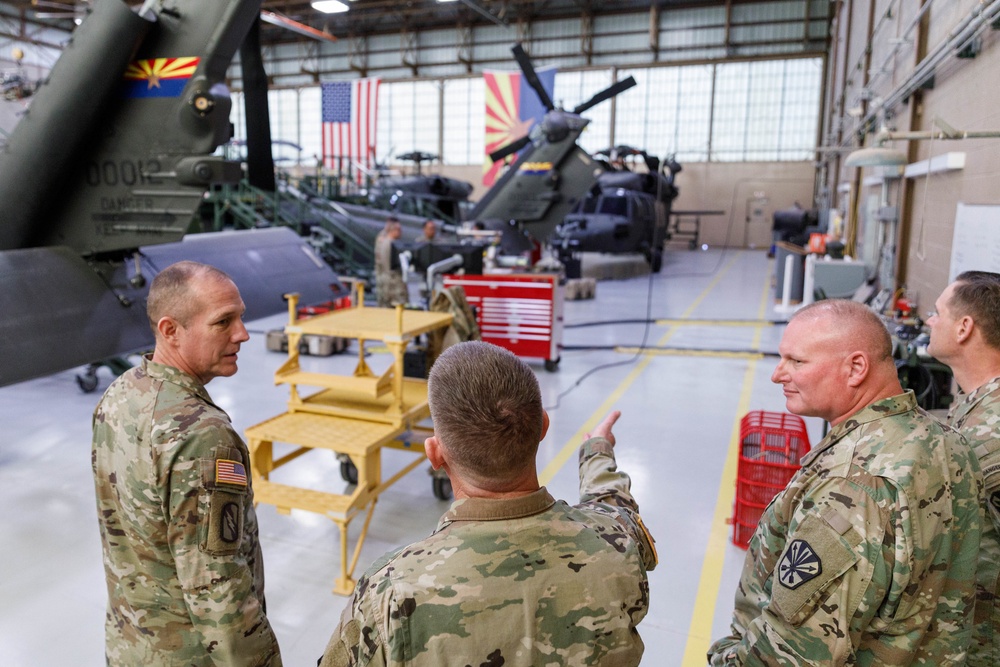 CSM Raines tours WAATS, meets with AZ ARNG Soldiers