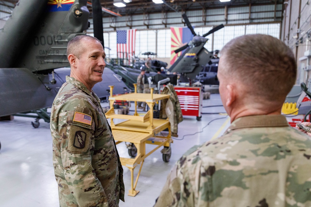 CSM Raines tours WAATS, meets with AZ ARNG Soldiers