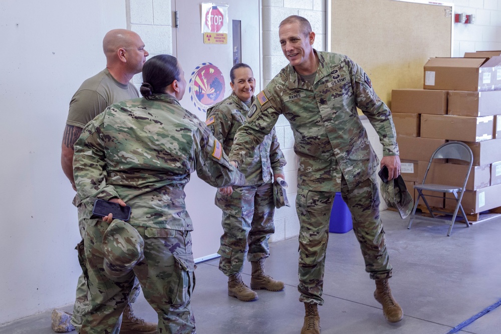 CSM Raines tours WAATS, meets with AZ ARNG Soldiers