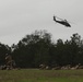 Soldiers with 2BCT of the 10th Mountain Division are moved by helicopter for JRTC