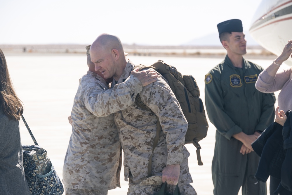 Commandant, Sergeant Major of the Marine Corps arrive at MCAGCC