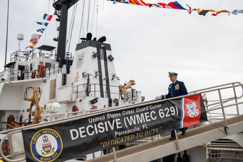 Coast Guard Cutter Decisive decommissioning ceremony