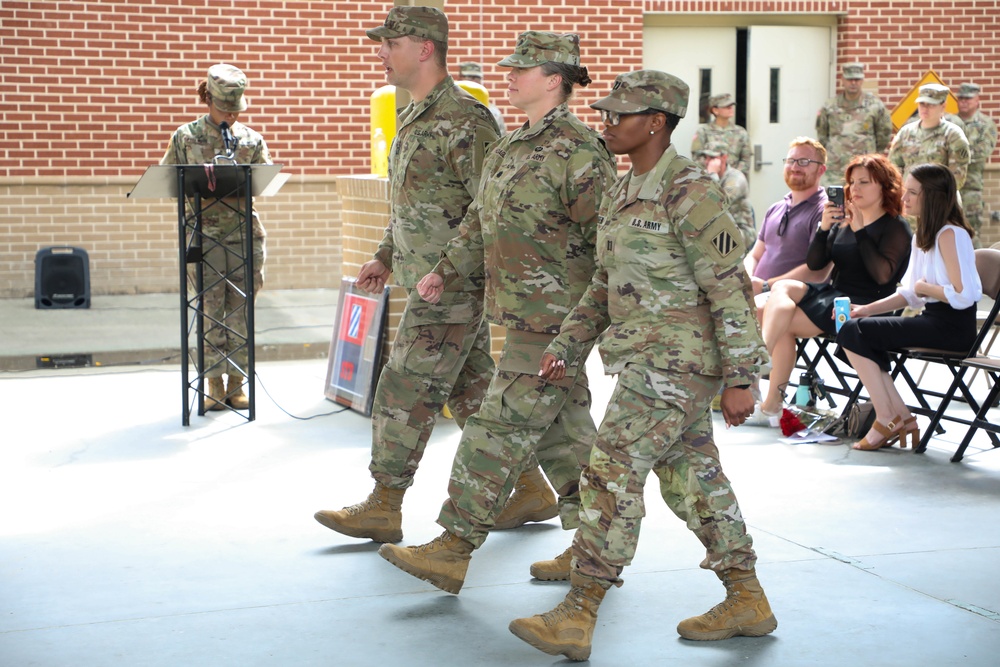 Headquarters Company, 3rd Division Sustainment Brigade change of command ceremony