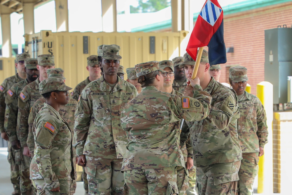 Headquarters Company, 3rd Division Sustainment Brigade change of command ceremony