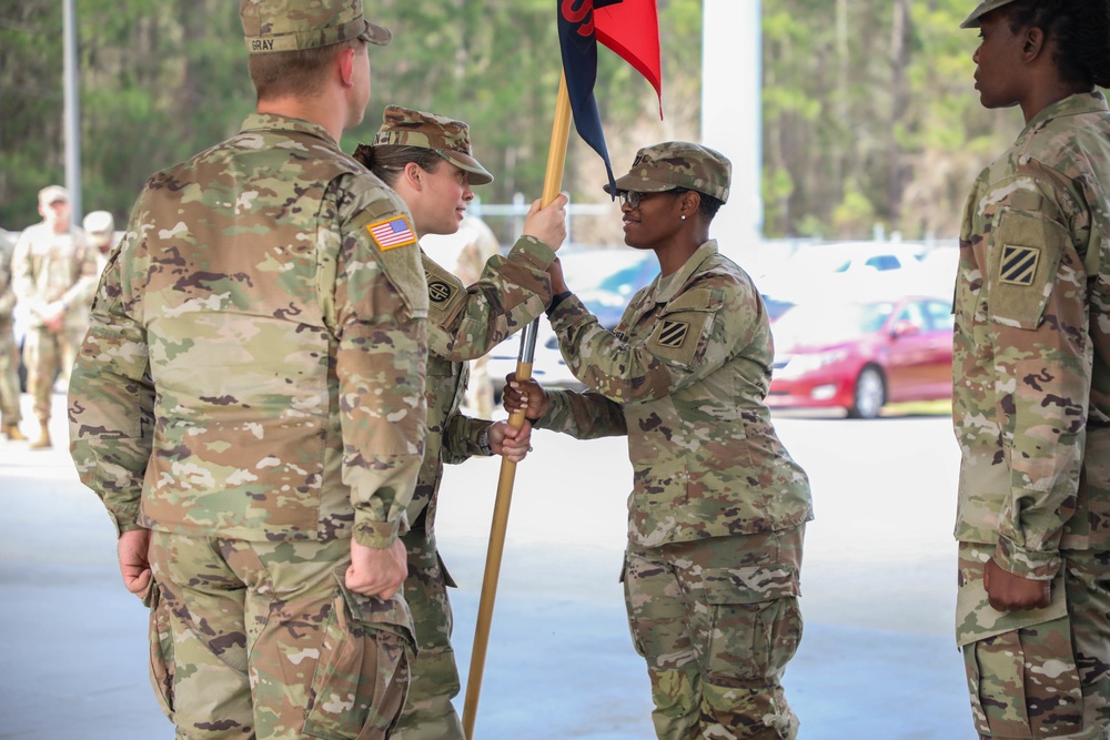 Headquarters Company, 3rd Division Sustainment Brigade change of command ceremony