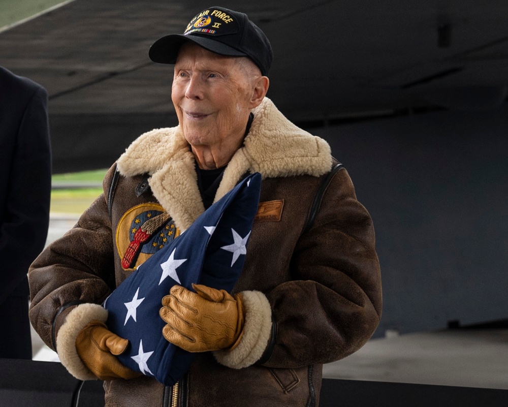 62d OG leadership celebrates local WWII veteran’s 100th birthday