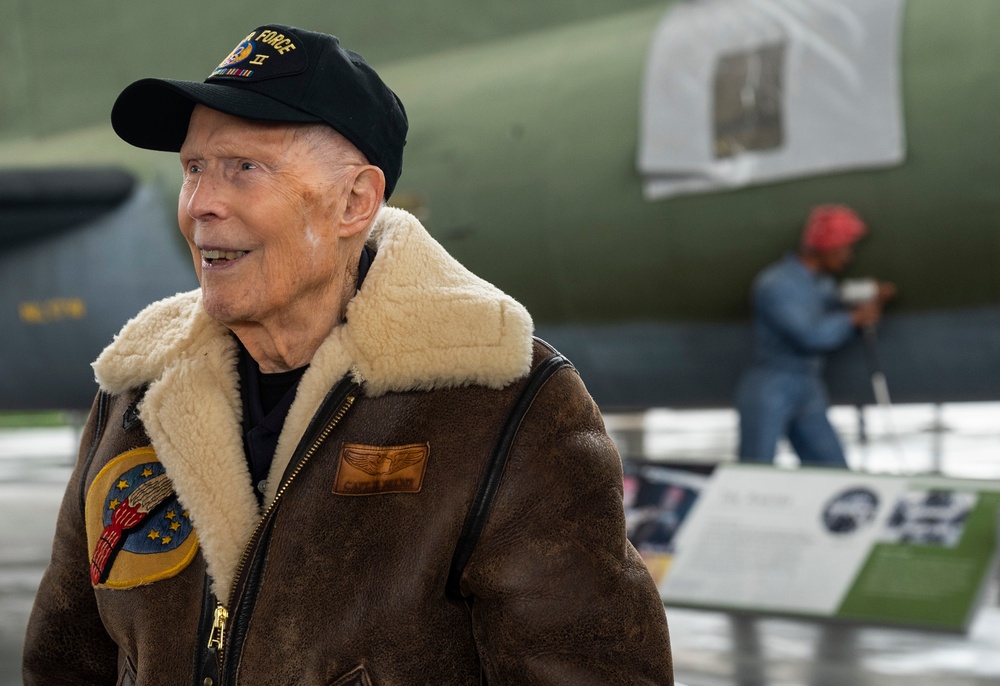 62d OG leadership celebrates local WWII veteran’s 100th birthday